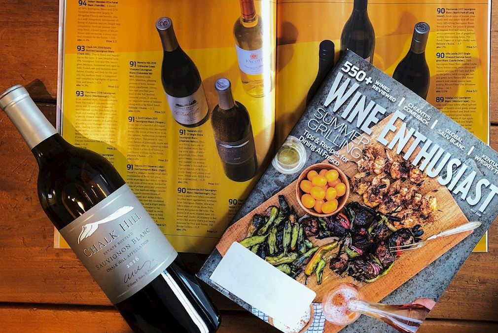 Wine Enthusiast Features Chalk Hill Sauvignon Blanc Foley Food and