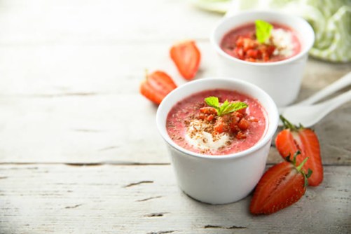 Strawberry gazpacho