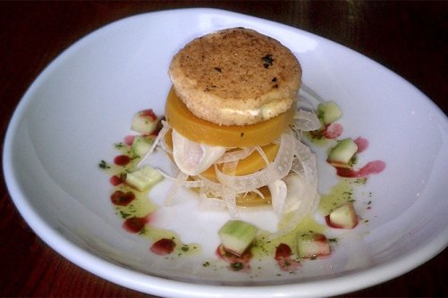 Warm Goat Cheese and Heirloom Beet Terrine