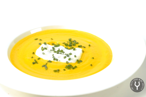 Heirloom Carrot Soup with Ginger Mint Yogurt