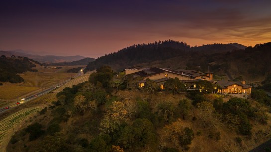 Silverado Vineyards Winery Stags Leap District Napa Valley Sunset Key Photo HR Credit Rocco Ceselin