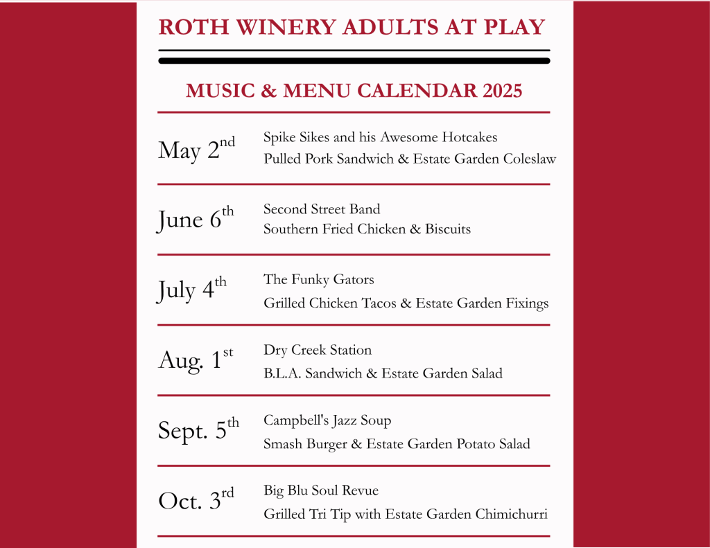 Roth Adults at Play 2025 Music Lineup