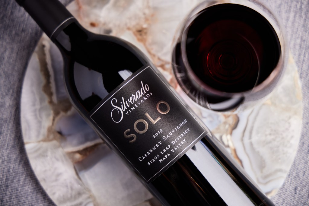 Silverado Vineyards 2019 SOLO Cabernet Sauvignon Beauty Shot HR Credit Rocco Ceselin