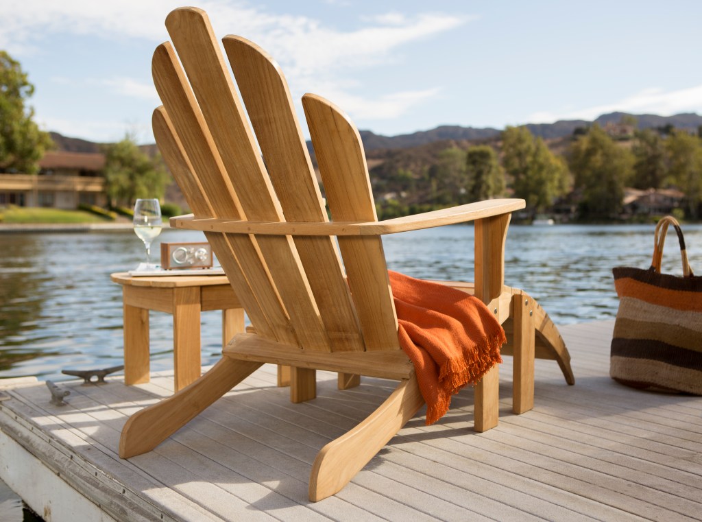 Adirondack chair on the lake