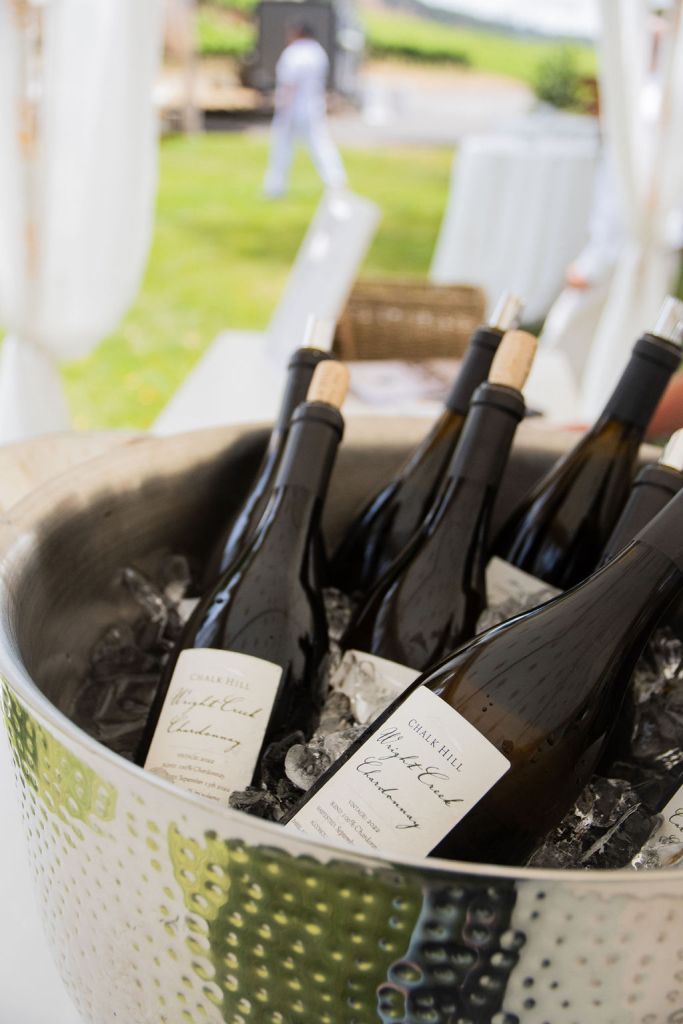 Chalk Hill White Party 2024 - wine in ice bucket
