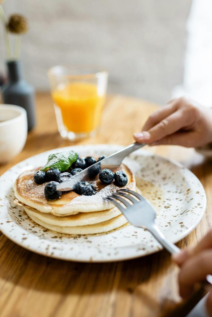 Pancakes with fresh berries