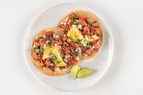 Traditional Mexican food called Tacos Al Pastor