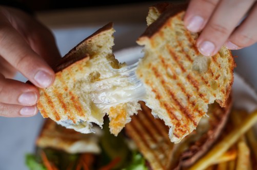 Toast with Cheddar Sausage