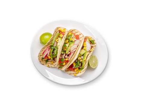 Mexican food featuring tacos