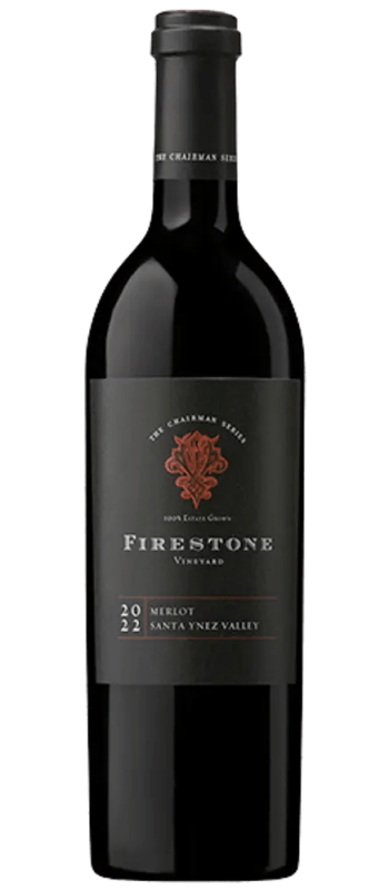 chairman series merlot 2022 santa ynez valley bottle shot