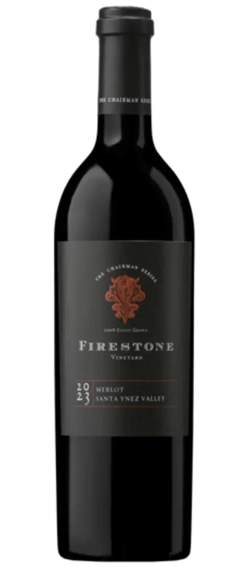 chairman series merlot 2023 santa ynez valley bottle shot