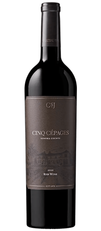 cinq cepages 2022 sonoma county bottle shot