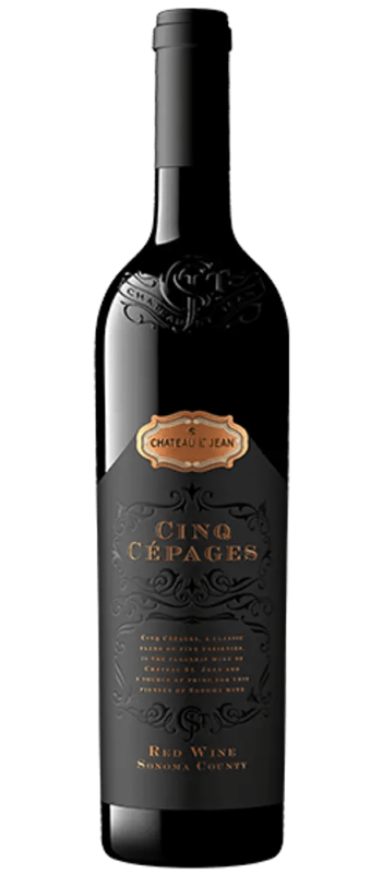 cinq cepages red blend 2017 sonoma county bottle shot