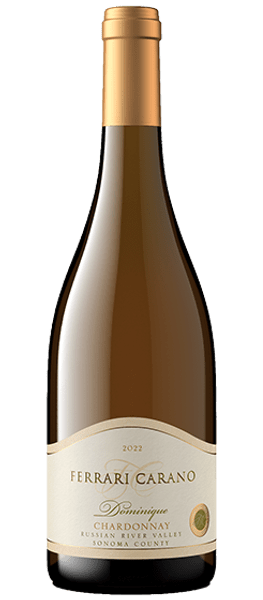 dominique chardonnay 2022 russian river valley bottle shot