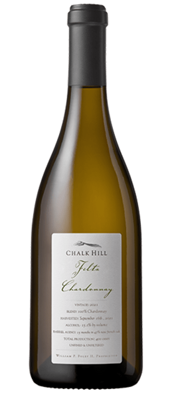 felta chardonnay 2021 chalk hill bottle shot