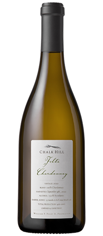 felta chardonnay 2022 chalk hill bottle shot