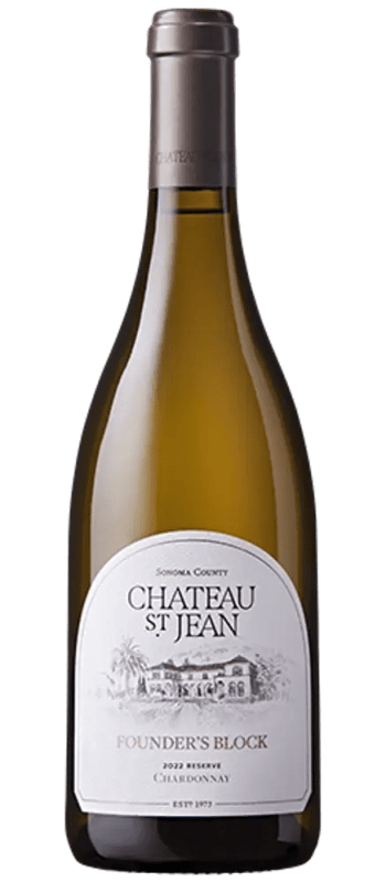 founder's block reserve chardonnay 2022 sonoma county bottle shot
