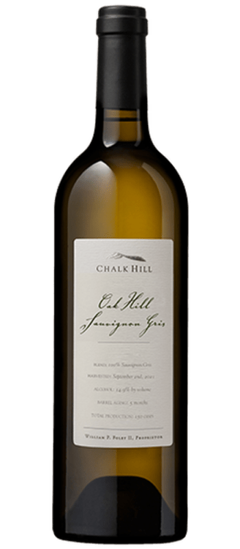 oak hill sauvignon gris 2022 chalk hill bottle shot
