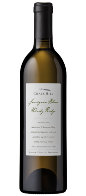 windy ridge sauvignon blanc 2023 chalk hill bottle shot