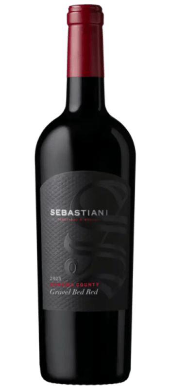 gravel bed red 2023 sonoma county bottle shot