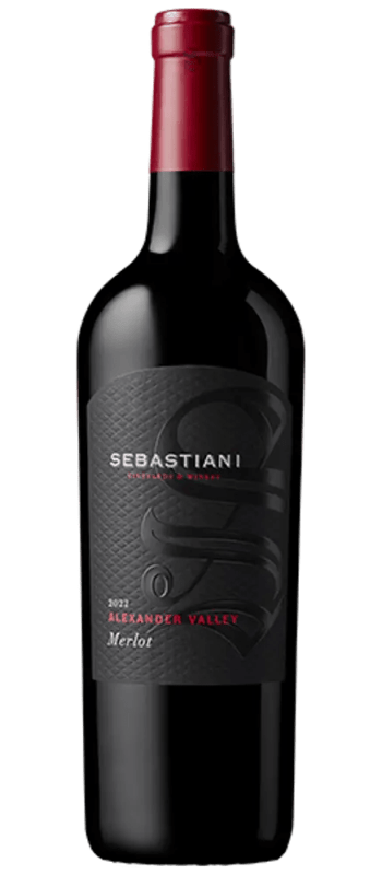 merlot 2022 alexander valley bottle shot